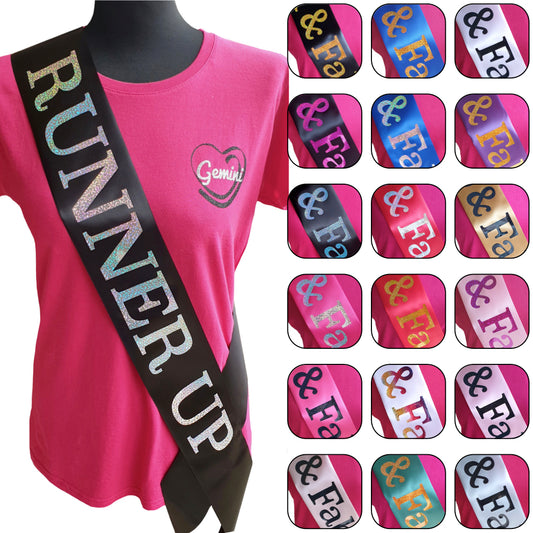 Runner Up Holographic Sash