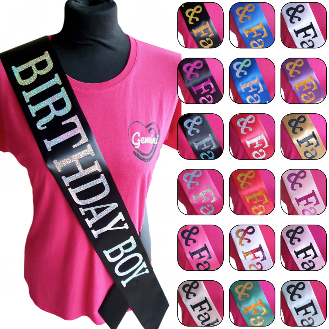 Birthday Boy Holographic Sash