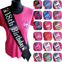 Load image into Gallery viewer, 18th Birthday Holographic Star Sash
