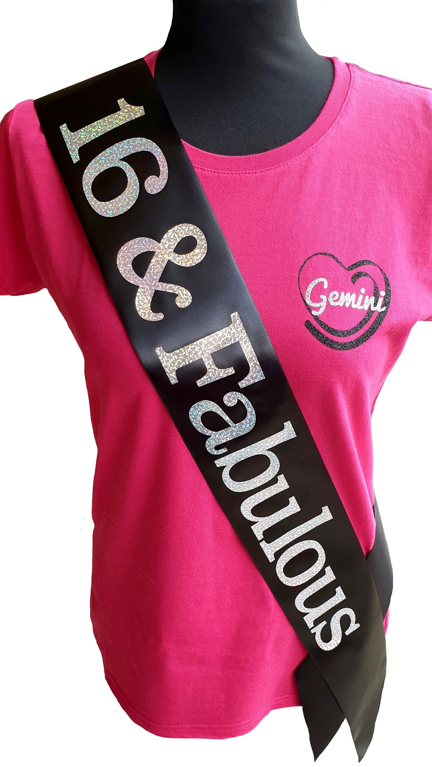 16 and Fabulous Holographic Birthday Sash