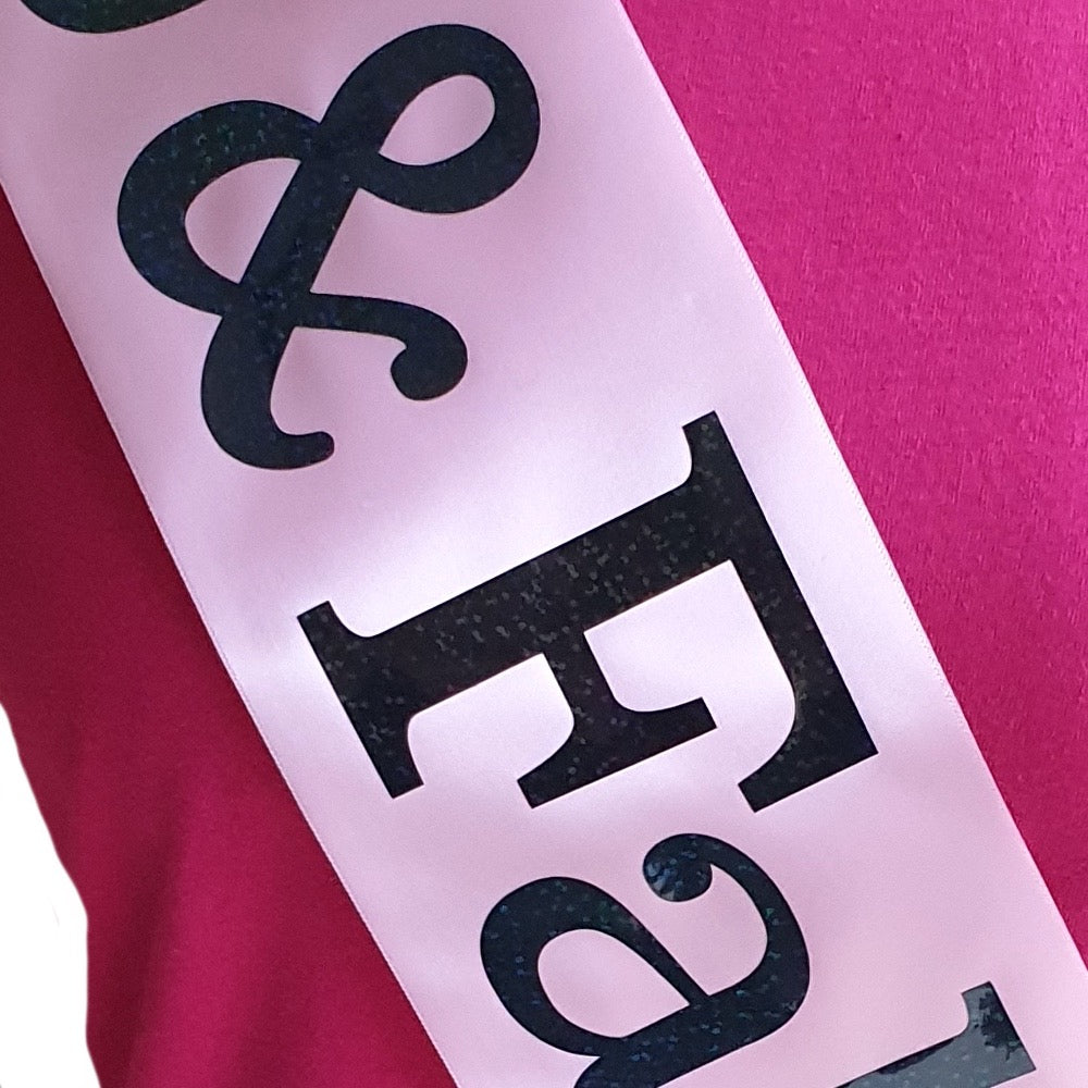 55 and Fabulous Holographic Birthday Sash