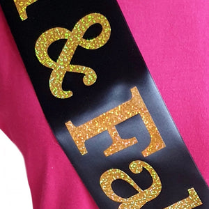 Custom Holographic Sash - Single Line