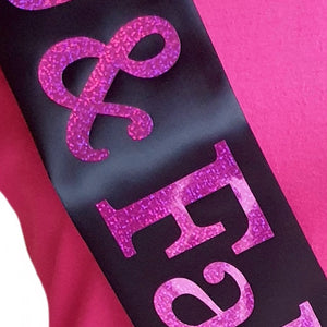 Custom Holographic Sash - Single Line