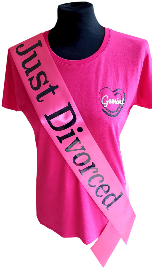 Just Divorced Holographic Sash