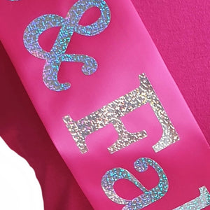 Just Married Holographic Sash