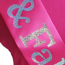 Load image into Gallery viewer, 40 and Fabulous Holographic Birthday Sash
