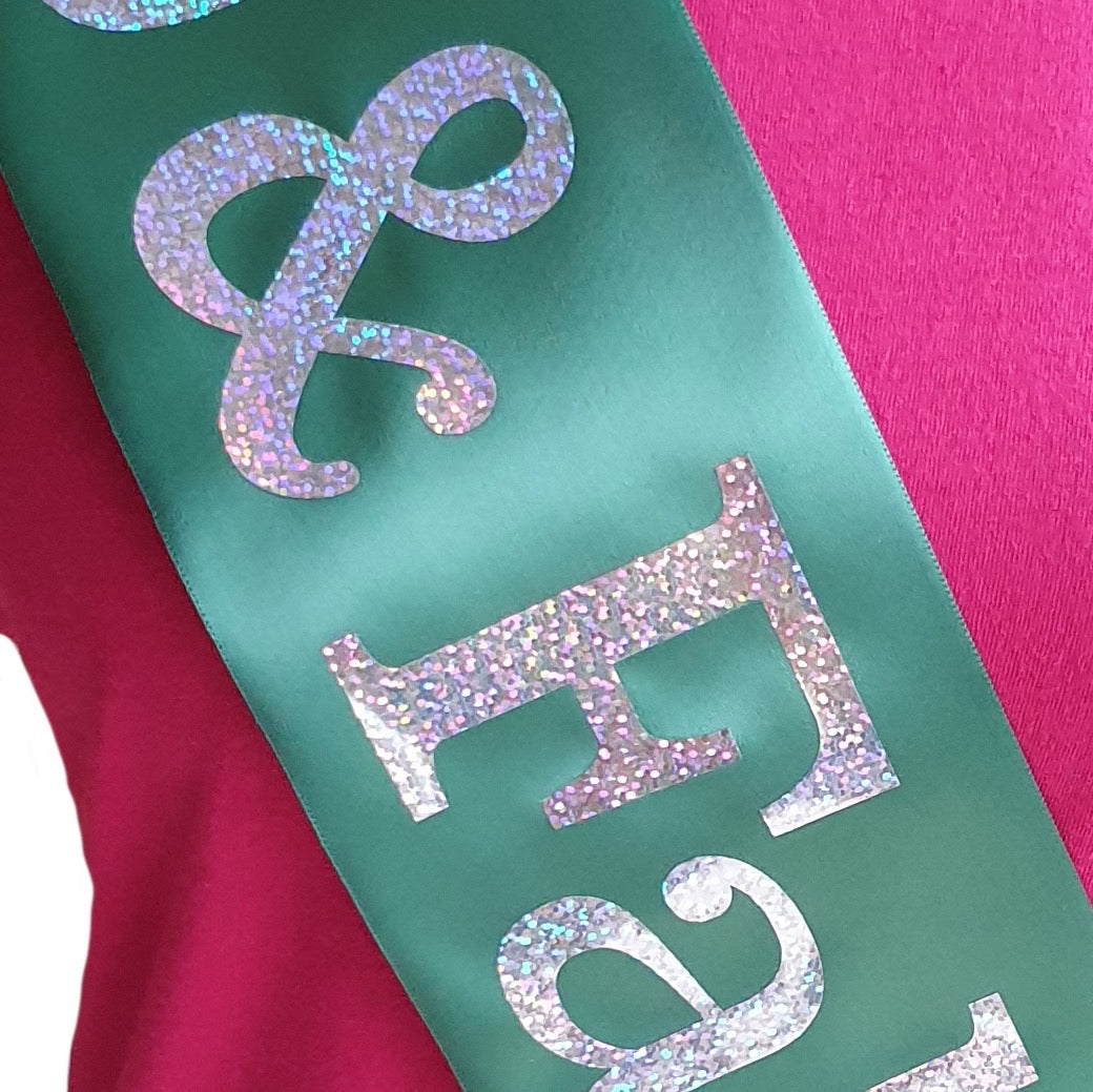 Prom King Holographic Sash