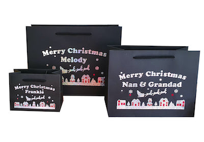 Personalised Merry Christmas Gift Wrap Bags