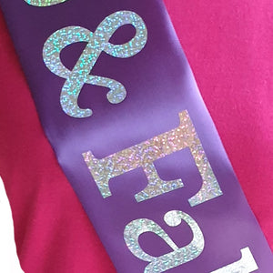 Custom Holographic Sash - Single Line