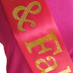 Custom Holographic Sash - Double Line