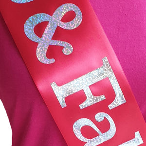 Custom Holographic Sash - Double Line