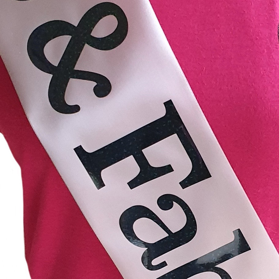 50 and Fabulous Holographic Birthday Sash