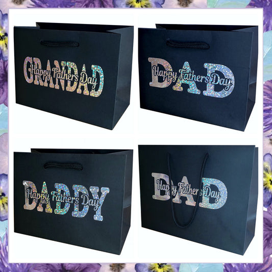 Fathers Day Gift Wrap Bags - Daddy Grandad Dad