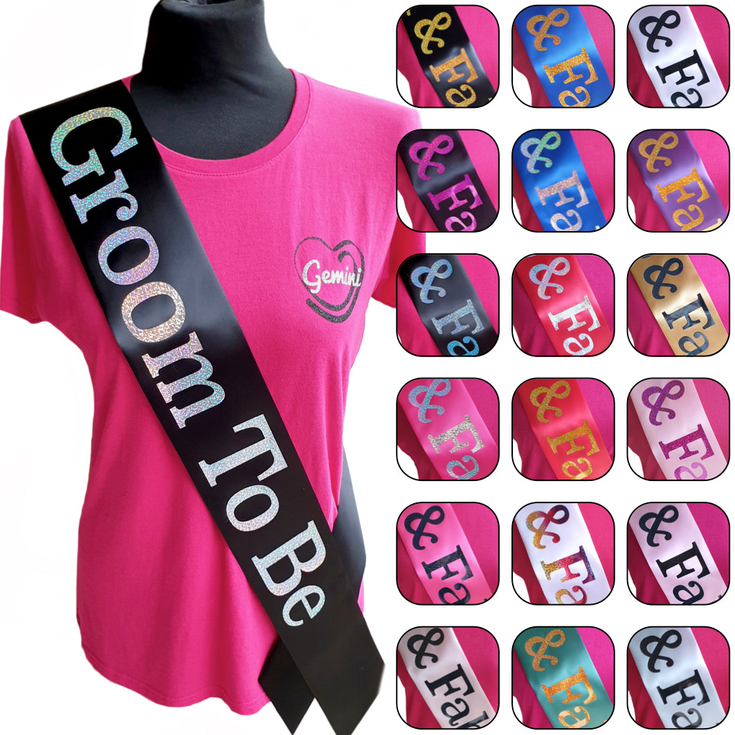 Groom To Be Holographic Sash