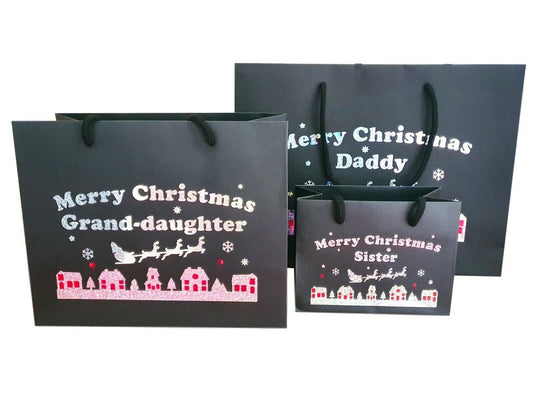Merry Christmas Gift Wrap Bags - Family