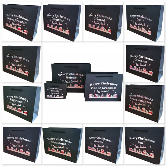 Merry Christmas Gift Wrap Bags - Family